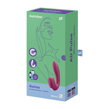 Вакуумний смарт-вібратор Satisfyer Sunray Berry, 4 положення стовбура - фото №6