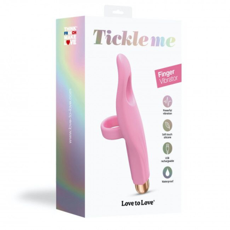 Вібратор на палець Love To Love Tickle me - BABY PINK перезаряджається, 3 варіанти використання - фото №6