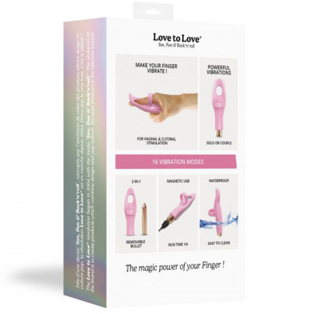 Вібратор на палець Love To Love Tickle me - BABY PINK перезаряджається, 3 варіанти використання - фото №7