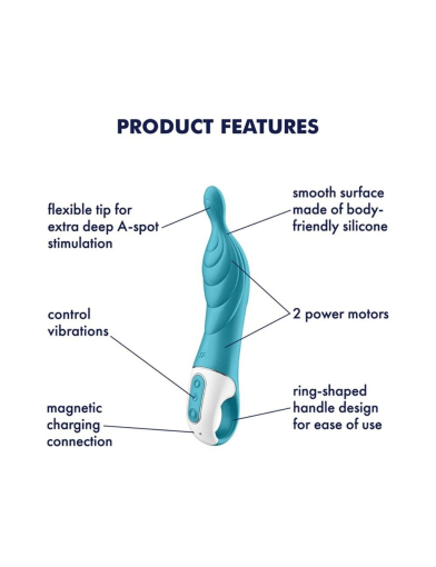 Вібратор для точки А Satisfyer A-Mazing 2 Turquoise - фото №4