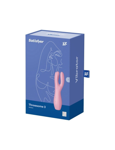Кліторальний вібратор Satisfyer Threesome 3 Pink з трьома пальчиками №4
