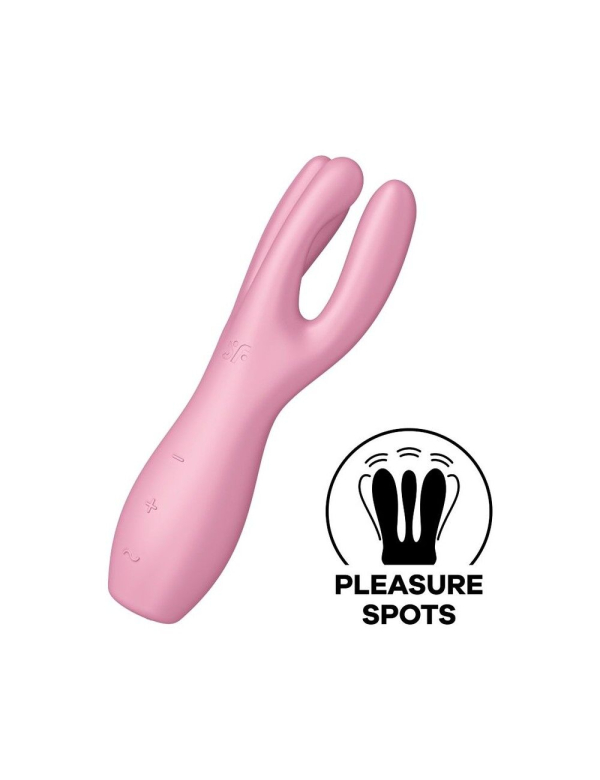 Кліторальний вібратор Satisfyer Threesome 3 Pink з трьома пальчиками 